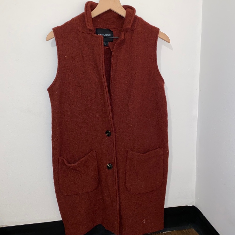 maroon vest